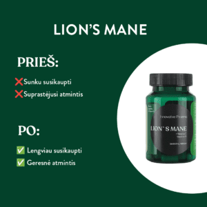 lion's mane papildai atminčiai