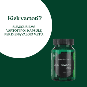 kiek vartoti lion's mane